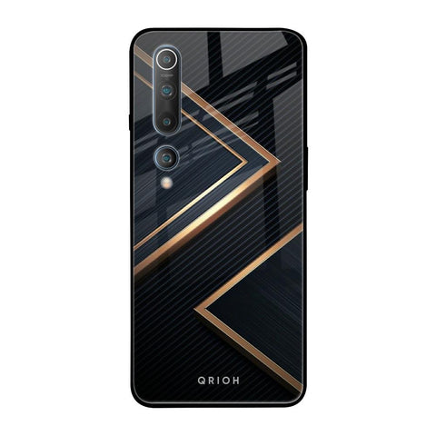 Sleek Golden & Navy Xiaomi Mi 10 Glass Back Cover Online