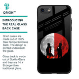 Anime Red Moon Glass Case for iPhone SE 2020
