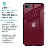 Classic Burgundy Glass Case for iPhone SE 2020