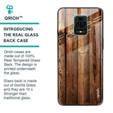 Timber Printed Glass case for Redmi Note 9 Pro