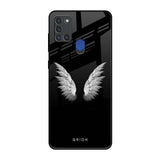 White Angel Wings Samsung A21s Glass Back Cover Online