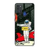 Astronaut on Mars Samsung A21s Glass Back Cover Online