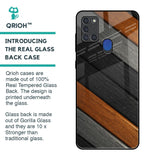 Tri Color Wood Glass Case for Samsung A21s