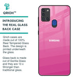 Pink Ribbon Caddy Glass Case for Samsung A21s