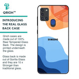 Wavy Color Pattern Glass Case for Samsung A21s