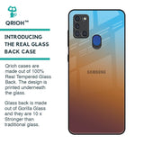 Rich Brown Glass Case for Samsung A21s