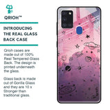 Space Doodles Glass Case for Samsung Galaxy A21s