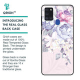 Elegant Floral Glass case for Samsung Galaxy A21s