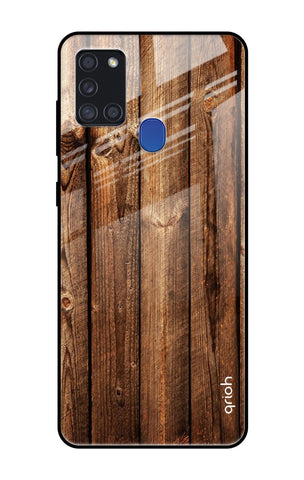 Timber Printed Samsung Galaxy A21s Glass Cases & Covers Online