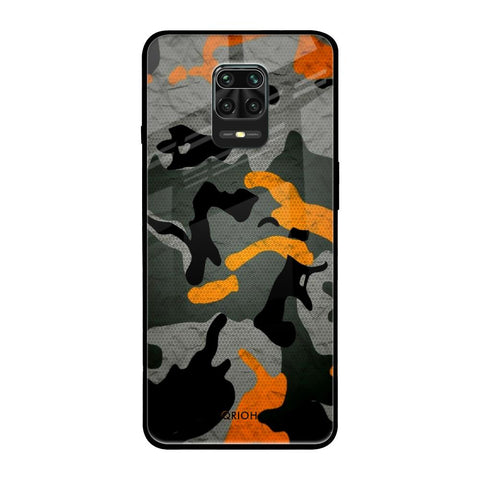Camouflage Orange Poco M2 Pro Glass Back Cover Online