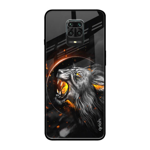 Aggressive Lion Poco M2 Pro Glass Back Cover Online