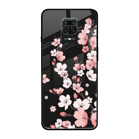 Black Cherry Blossom Poco M2 Pro Glass Back Cover Online