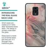 Pink And Grey Marble Glass Case For Poco M2 Pro