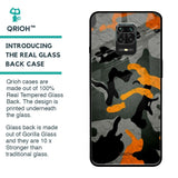 Camouflage Orange Glass Case For Poco M2 Pro
