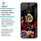 Floral Decorative Glass Case For Poco M2 Pro