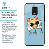 Adorable Cute Kitty Glass Case For Poco M2 Pro