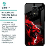 Red Angry Lion Glass Case for Poco M2 Pro