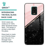 Marble Texture Pink Glass Case For Poco M2 Pro
