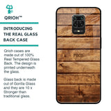 Wooden Planks Glass Case for Poco M2 Pro