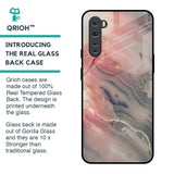 Pink And Grey Marble Glass Case For OnePlus Nord