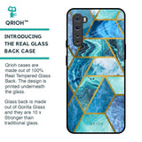 Turquoise Geometrical Marble Glass Case for OnePlus Nord