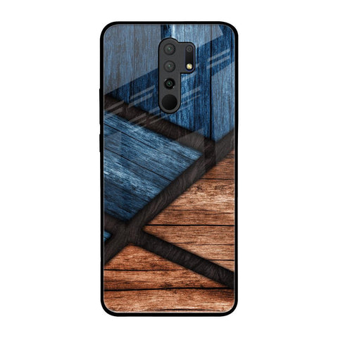 Wooden Tiles Redmi 9 prime Glass Back Cover Online