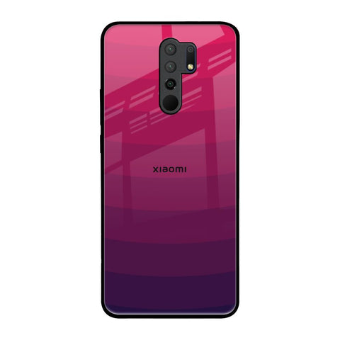 Wavy Pink Pattern Redmi 9 prime Glass Back Cover Online