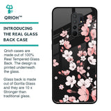Black Cherry Blossom Glass Case for Redmi 9 prime