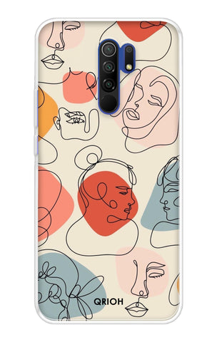 Abstract Faces Redmi 9 Prime Back Cover