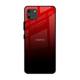 Maroon Faded Realme C11 Glass Back Cover Online