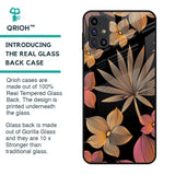 Lines Pattern Flowers Glass Case for Samsung Galaxy M31s