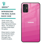 Pink Ribbon Caddy Glass Case for Samsung Galaxy M31s