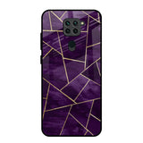 Geometric Purple Redmi Note 9 Glass Back Cover Online