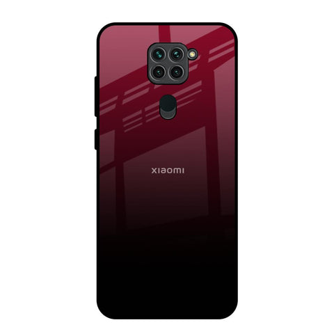 Wine Red Redmi Note 9 Glass Back Cover Online