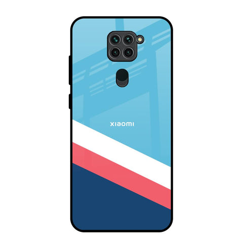 Pink & White Stripes Redmi Note 9 Glass Back Cover Online
