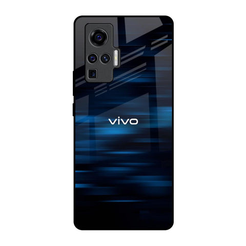 Blue Rough Abstract Vivo X50 Pro Glass Back Cover Online