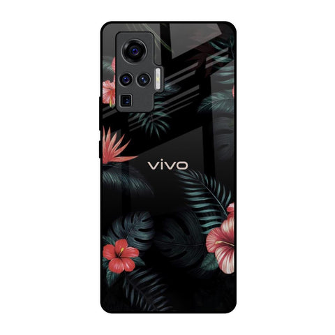 Tropical Art Flower Vivo X50 Pro Glass Back Cover Online