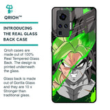 Anime Green Splash Glass Case for Vivo X50 Pro