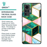 Seamless Green Marble Glass Case for Vivo X50 Pro