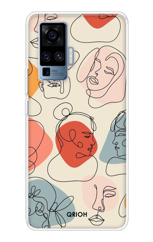 Abstract Faces Vivo X50 Pro Back Cover