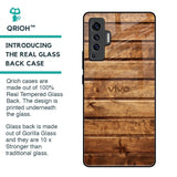 Wooden Planks Glass Case for Vivo X50