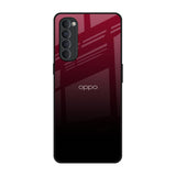 Wine Red Oppo Reno4 Pro Glass Back Cover Online