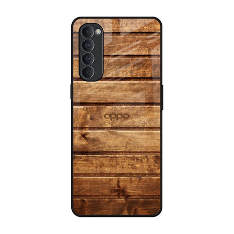 Wooden Planks Oppo Reno4 Pro Glass Back Cover Online