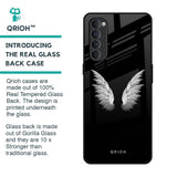 White Angel Wings Glass Case for Oppo Reno4 Pro