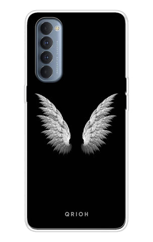 White Angel Wings Oppo Reno4 Pro Back Cover