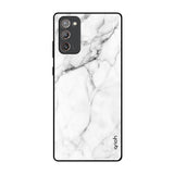 Modern White Marble Samsung Galaxy Note 20 Glass Back Cover Online