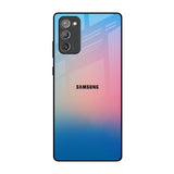 Blue & Pink Ombre Samsung Galaxy Note 20 Glass Back Cover Online