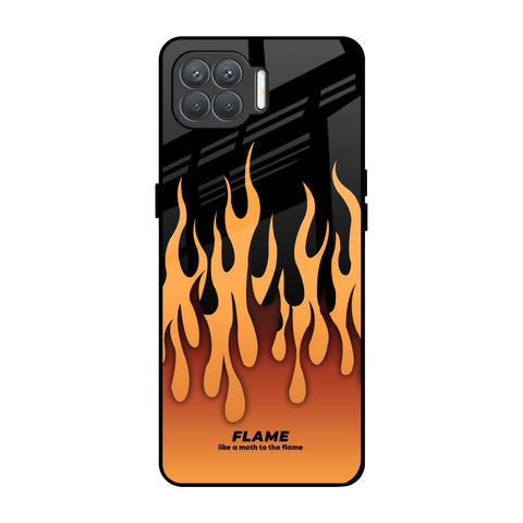 Fire Flame Oppo F17 Pro Glass Back Cover Online