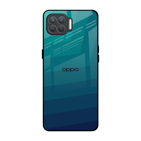Green Triangle Pattern Oppo F17 Pro Glass Back Cover Online