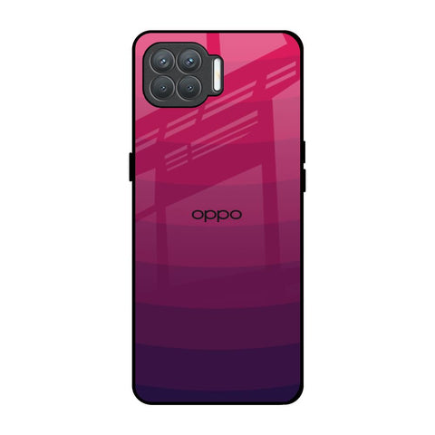 Wavy Pink Pattern Oppo F17 Pro Glass Back Cover Online